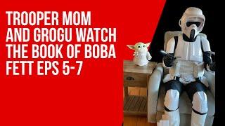 Trooper Mom and Grogu watch The Book of Boba Fett