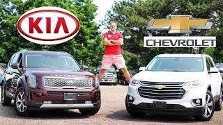 New Kia Telluride vs Chevrolet Traverse | 3 Row Seater Battle | Full Comparison