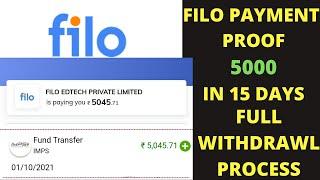 Filo Payment Proof|| How to withdraw money from filo||payment cycle||earn 10000 per month||