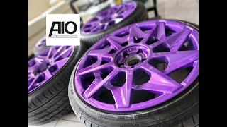 Zubehörfelge Rotiform CVT Purple Lila Candy Felgenfarbe Felgenlack Lackfarbe Felgentuning AIO LF1