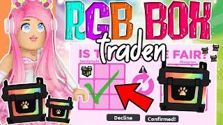 ich TRADE meine RGB BOX  auf einem RICH SERVER  Adopt Me! Roblox DEUTSCH