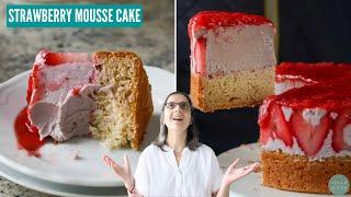 Need a Showstopping Summer Dessert?  STRAWBERRY MOUSSE CAKE to the Rescue!