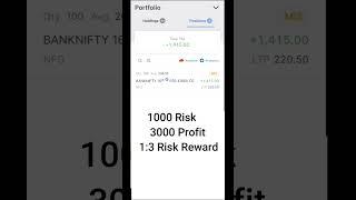 1000 Loss To 3000 Profit 1:3 Risk Reward BankNifty Nifty Option Trading #intraday #nifty #banknifty