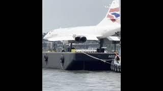 Concorde 2 Supersonic   jet takes barge ride to Brooklyn for facelift | 9 August 2023