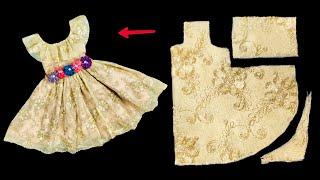 Designer frock cutting and stitching with box plates | frock design