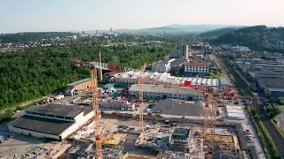 Baustelle uptownBasel – Drohnenaufnahmen vom 5. Juni 2019