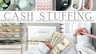 Cash Stuffing $426 | Weekly Cash Stuffing | Cash Envelope System | Sinking Funds & Savings Challenge