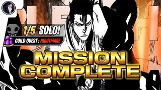 HE DOES IT ALONE !! 1/5 ISSHIN VS NIGHTMARE QUINCY GUILD QUEST - Bleach Brave Souls