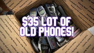 HUGE $35 lot of old phones!