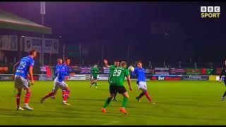 CONTROVERSIAL PENALTY/NO PENALTY - GLENTORAN V LINFIELD - 2024 IRISH PREMIERSHIP FOOTBALL