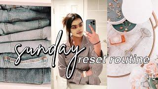 SUNDAY RESET ROUTINE 2022 || day in my life vlog, prep for work week, destress, organize, aesthetic!