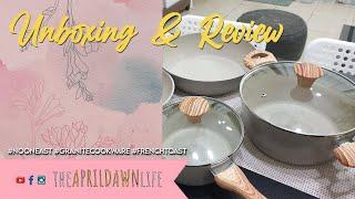 Unboxing and Review of Noon East Granite Coated Aluminum Cookware Set ~ Cooking French Toast