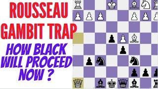 Rousseau Gambit Trap Against Giuoco Piano : #chess #chesstraps #gambit