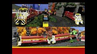 EV SDP40, U30C/U33B, & SW7 cow & calf model train action