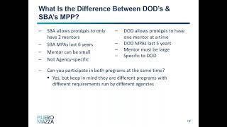 Diversifying your Contract Pipeline by Maximizing Opportunities through the DOD’s Mentor Protégé