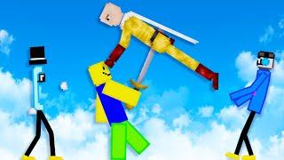 We Battle Roblox Noob and One Punch Man in People Playground!