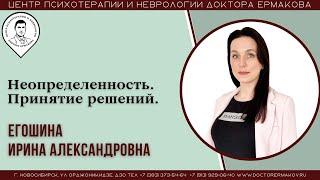 "Неопределенность. Принятие решений." Егошина И.А.