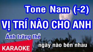 Karaoke Vị Trí Nào Cho Anh (Lý Hải) - Tone Nam (Thấp) | Nhan KTV