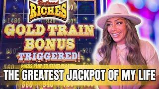I Cried Tears of Joy! GOLD TRAIN BONUS on Railroad Riches Slot Wins Greatest Jackpot Of My Life!