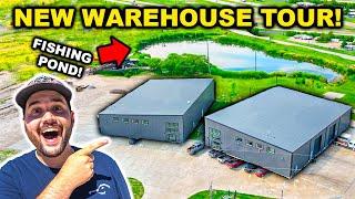 FULL TOUR of My 2 NEW WAREHOUSES!!! (10 Acres, Fishing Pond, Full Bar, and More!)