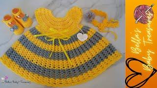 Crochet Baby Girl Dress 0-3 Months