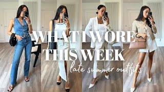 WHAT I WORE THIS WEEK | Casual outfits, shopping day, late summer outfits, ZARA outfits