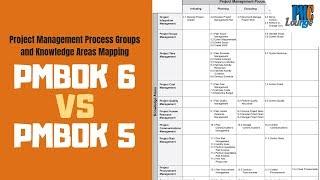 Project Management Process Groups and Knowledge Areas Mapping | PMBOK 5 vs PMBOK 6