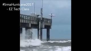 Surfer jumping off pier on St Augustine in Irma | EZ TECH CLASS