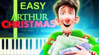 ARTHUR CHRISTMAS THEME - EASY Piano Tutorial