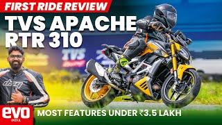 TVS Apache RTR 310 first ride review | The new feature king? | evo India