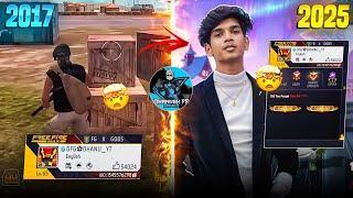 Free Fire  Players  2017 VS 2025  - Old Dhanush FF Gamer Vs New | Garena Free Fire 