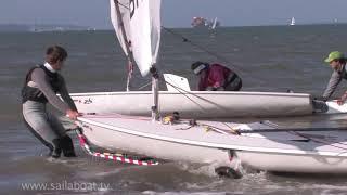 How to sail - Beach launching a single handed boat