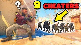 9 CHEATERS in 1 GAME! - CS2 HIGHLIGHTS