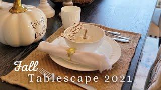 Neutral Fall Tablescape 2021 | Fall Decor | Fall Decorate with Me | Nicole Emmanuel