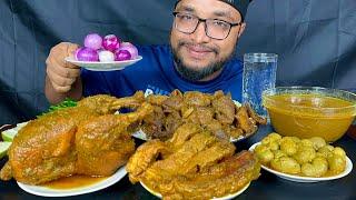 SPICY MUTTON BOTI CURRY, WHOLE CHICKEN CURRY, FISH CURRY AND GOAT KIDNEY WITH RICE, INDIAN FOOD EATS