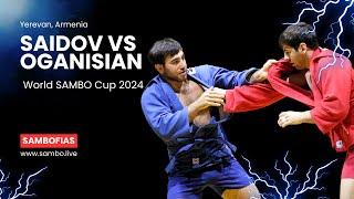 SAIDOV Khozhiakbar (FIAS 1) vs OGANISIAN David (FIAS 1). World #SAMBO Cup 2024 in Yerevan, Armenia