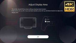 PS5 Adjust Display Area & HDR