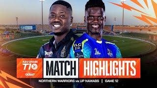 2024 Abu Dhabi T10 I Match 12 Highlights: UP Nawabs vs Northern Warriors | Season 8