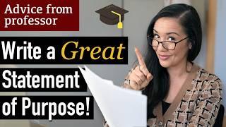 How to Write a Statement of Purpose for Grad School Applications