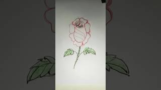 Rose  drawing easily…#rose #drawing #easy #art #ritu'screation