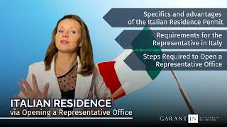 Italian Residence Permit via Opening a Representative Office