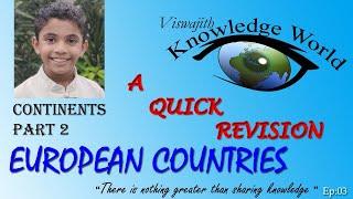 Countries/Capitals/Currencies of Europe for all competitive exams