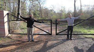 Finishing the Automatic Gate with Rammed Earth Pillars - Vlog 60