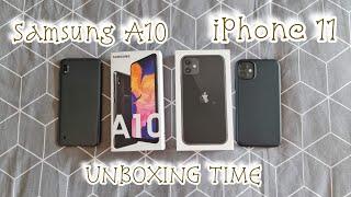 UNBOXING | IPHONE 11 & SAMSUNG A10