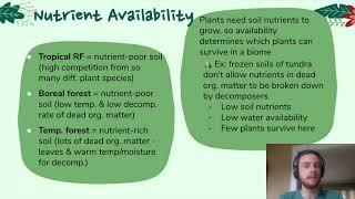 APES Video Notes 1.2 - Terrestrial Biomes