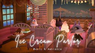  Ice Cream Parlor ambience • Jazz & Bossa Nova music + Ocean waves sound