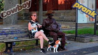 Help! The Statue is Falling Down. Best Statue Reactions Ever.