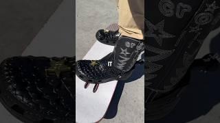 Trying and rating CROCS cowboy boots for skating #skateboarding #skate #sk8 #shorts