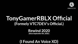 TonyGamerRBLX Official Rewind 2020