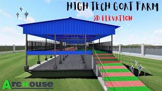 High Tech GOAT FARM ll Goat Farming Shed Design Ideas ll Elevated goat sheep shed design